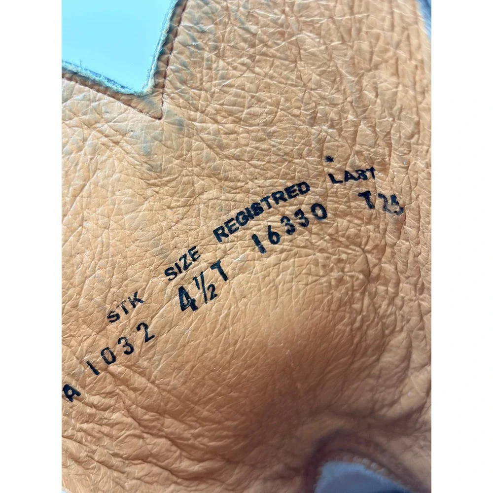 Corral Teens Western Boots 4.5T Wing Cross Brown Leather Square Toe A1032